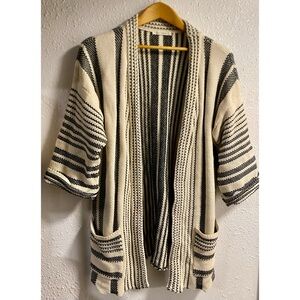 Ellison Black and Cream Striped Cardigan